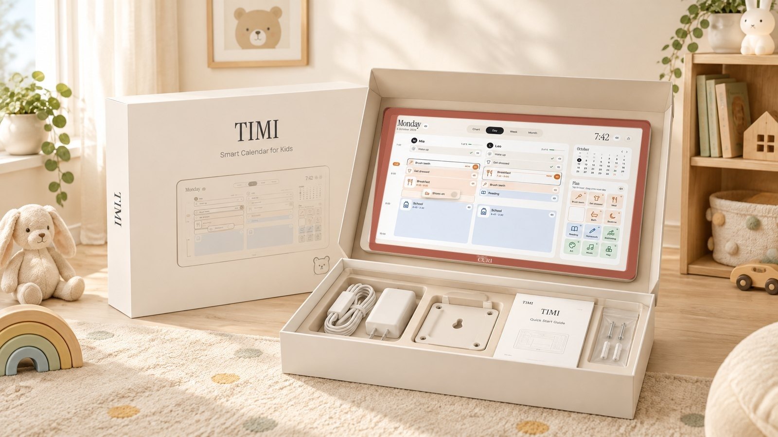 CURI TIME BOX unboxed with wall bracket